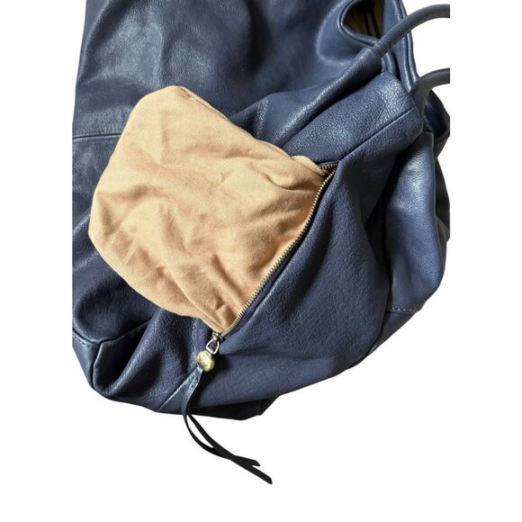 HOBO Prima Soft Leather Tote Shoulder Bag Purse Navy Blue - Picture 11 of 16